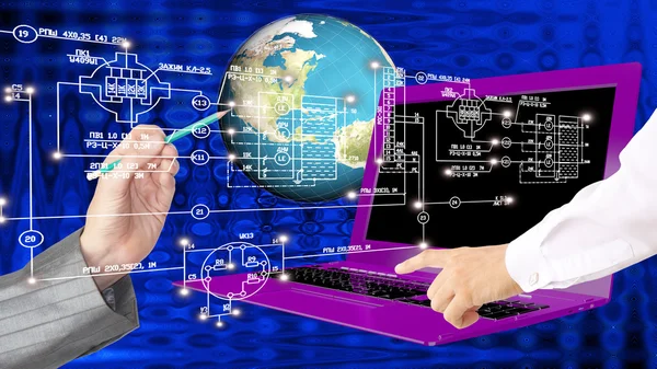 Engineering Computer Internet Technologies.Generation — Stockfoto