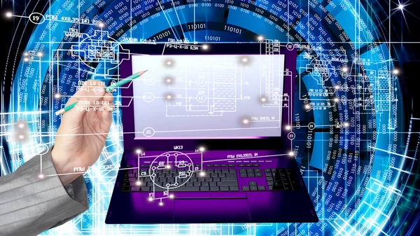 Engineering Computer Internettechnologie.Generation — Stockfoto