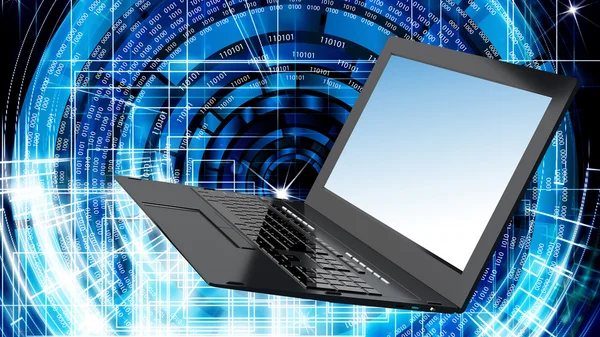 High-Speed-Laptop für globale Internet-Technologie — Stockfoto