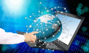 Yenilikçi yüksek modern bilgisayar laptop. Yeni bilgisayar teknolojisi