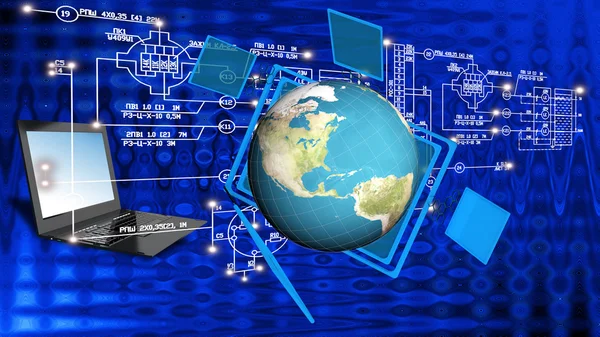 Globalizáció kapcsolat Internet technológia. Generációs — Stock Fotó