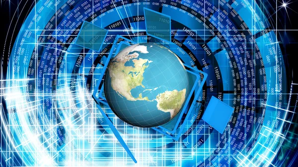 Globalization connection Internet technology.Generation — Stock Photo, Image