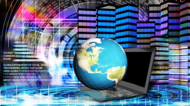 Internet.Globalization bağlantı teknolojisi ve dijital communi