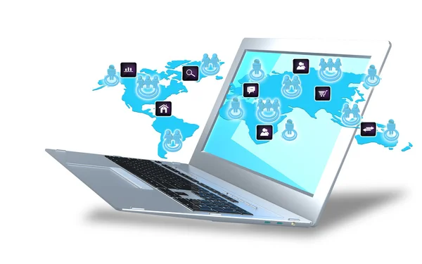 Globala innovativa dator Internet-teknik för företag — Stockfoto