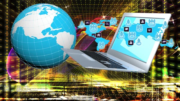 Internet technology.Globalization — Stock Photo, Image