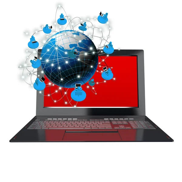 Internet.Globalizzazione tecnologia di connessione e comunicazioni digitali — Foto Stock