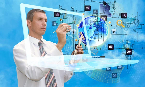 Engineering  computer designing.Engineer — Stock Photo, Image