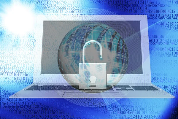 Die Sicherheitstechnologie Internet — Stockfoto