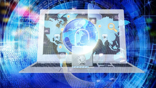 Globalization  computer technology — Stock Photo, Image