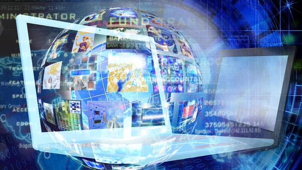 Globalisering Internet datorteknik — Stockfoto