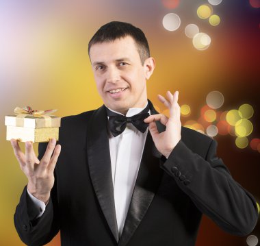 Adam hediye box.christmas ile klasik smokin