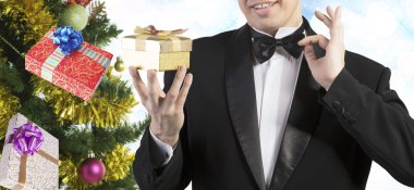 Adam hediye box.christmas ile klasik smokin