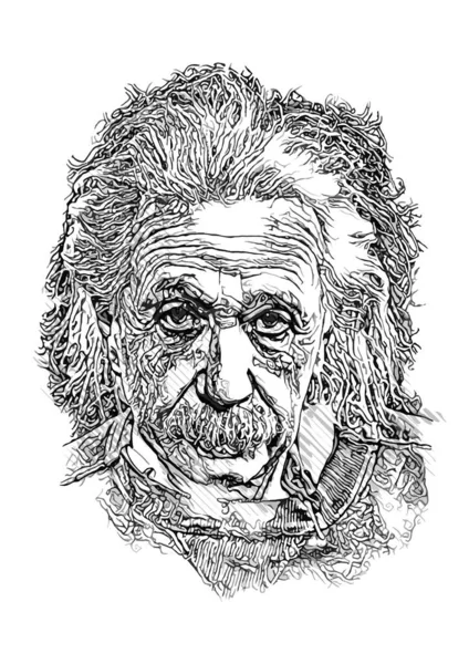 Albert Einstein Vector Ilustración — Vector de stock