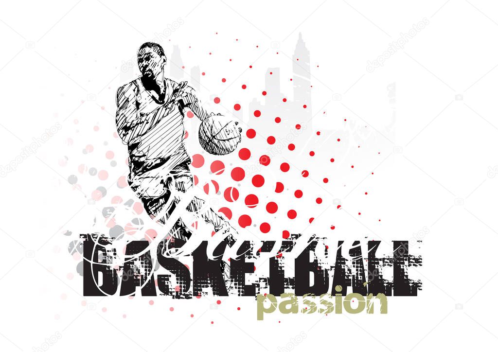 basketball vector poster background
