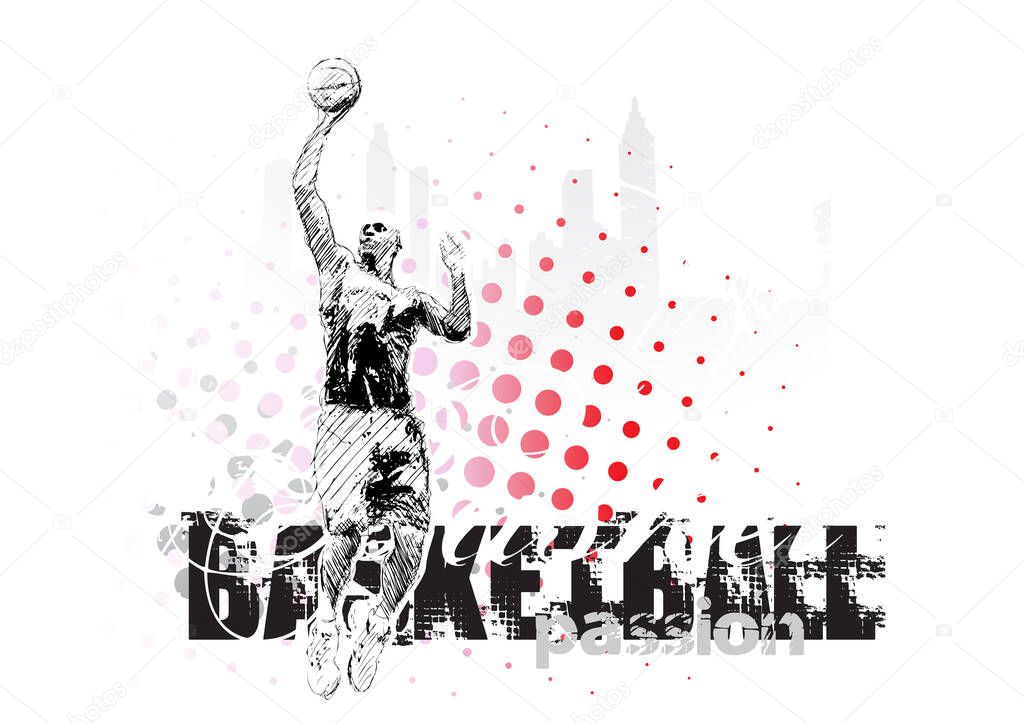basketball vector poster background