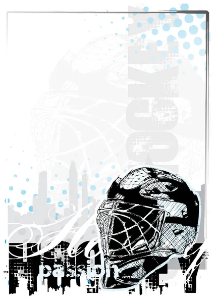 Ice Hockey Vector Poster Background — Stock Vector