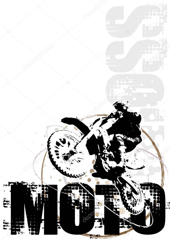 motocross vector poster background