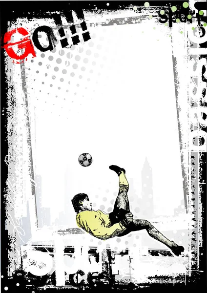 Sporco Calcio Poster Sfondo — Vettoriale Stock