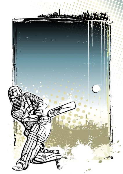 Cricket affisch bakgrund — Stock vektor