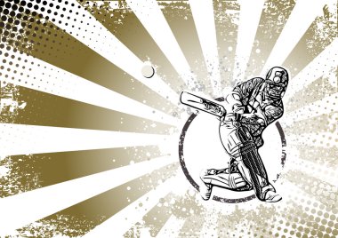 Retro kriket afiş arka plan