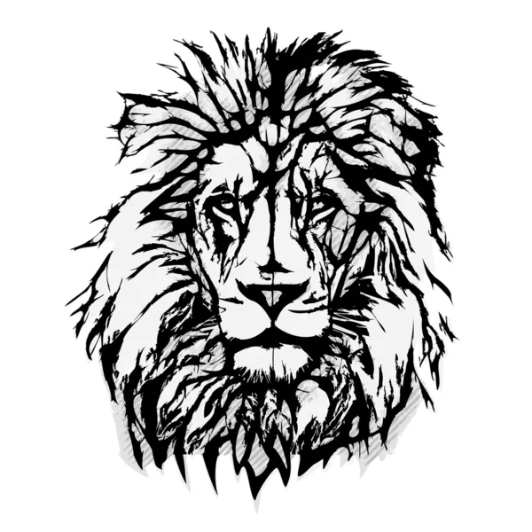 Graphique tête de lion — Image vectorielle