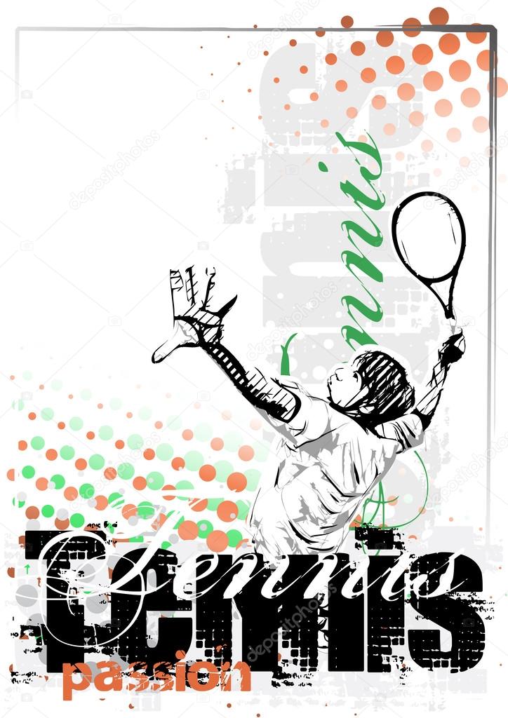 Tennis vector poster background