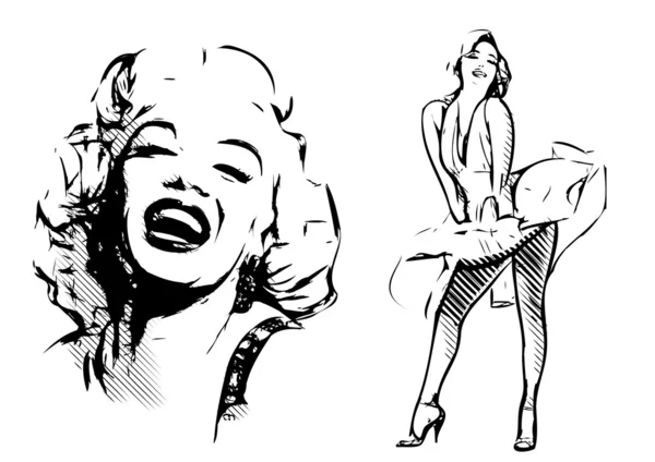 Marilyn Monroe — Vector de stock