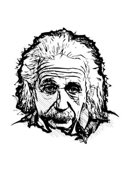 Albert einstein illusztráció — Stock Vector