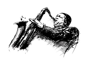 jazzman illüstrasyon