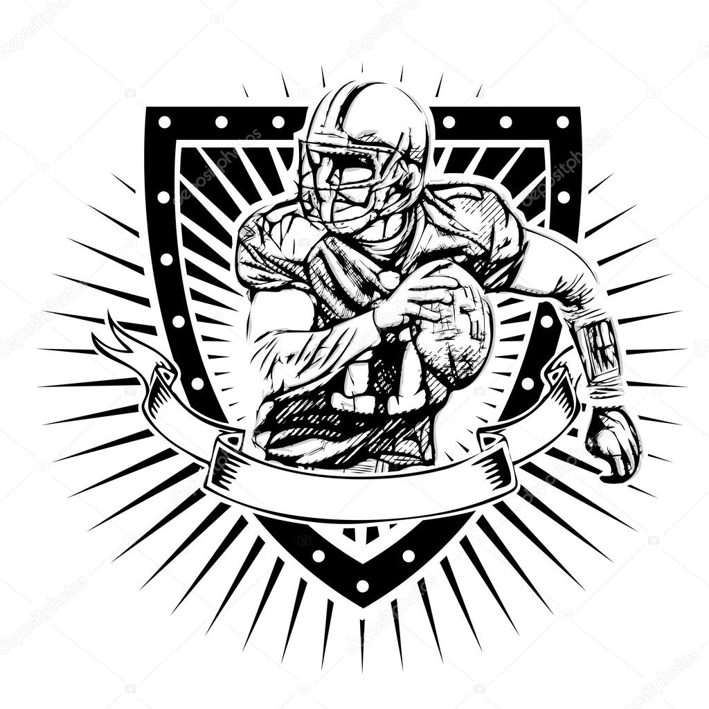 american football shield