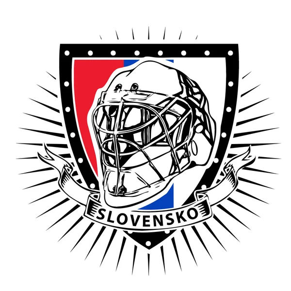 Slovakia ice hockey shield — Stock Vector
