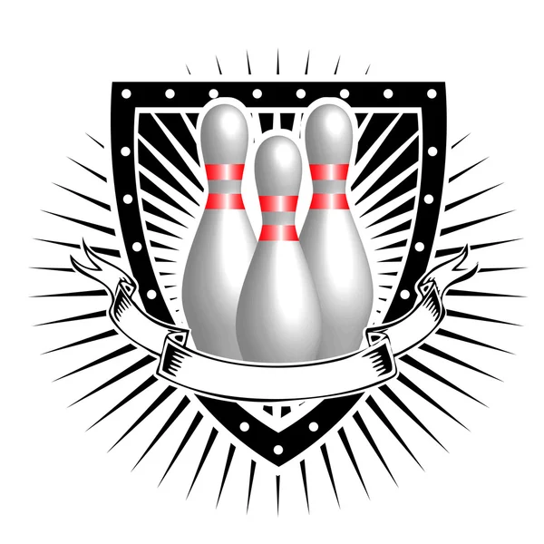 Bowlen schild — Stockvector