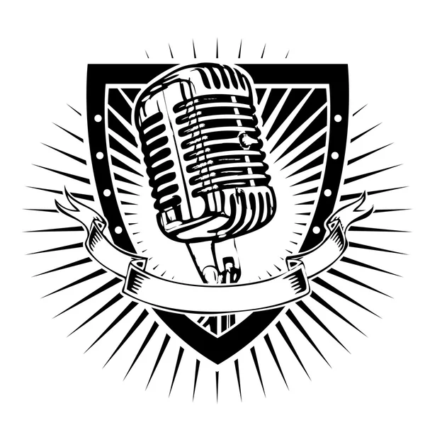 Escudo do microfone — Vetor de Stock