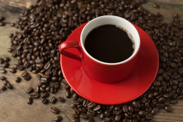 Taza roja de café — Foto de Stock