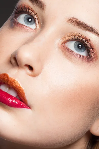 Perfektes Make-up am Modell — Stockfoto