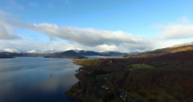 Anteni: Loch Tay kar üzerinde Ben Lawers, İskoçya ile bir açık kışlar gün boyunca İskoçya Highlands