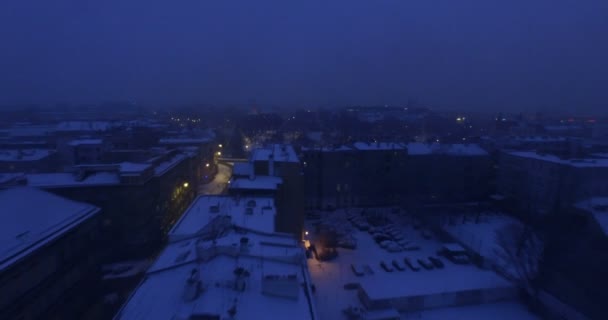 Aéreo: Wroclaw no inverno, Polônia — Vídeo de Stock