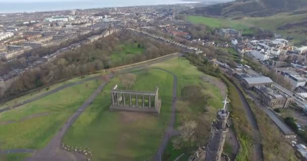 Vue Aérienne : Vue D'Edimbourg Au-dessus De Calton Hill En Ecosse 