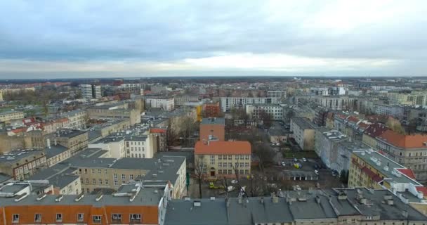 Aerial: Wroclaw in autumn, Poland — Stock Video