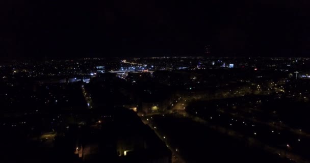 Antena: Wrocław nocą, Polska — Wideo stockowe