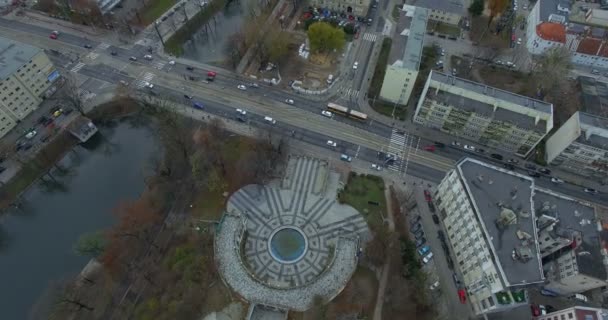 Aérea: Wroclaw en otoño, Polonia — Vídeo de stock