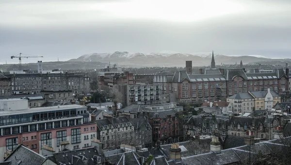 Θέα από το κάστρο του Εδιμβούργου σχετικά με βασιλικό μίλι street, Σκωτία, μεγάλη Βρετανία — Φωτογραφία Αρχείου