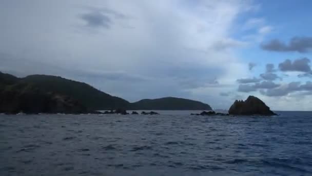 Timelapse båt resa utsikt över Coral island — Stockvideo