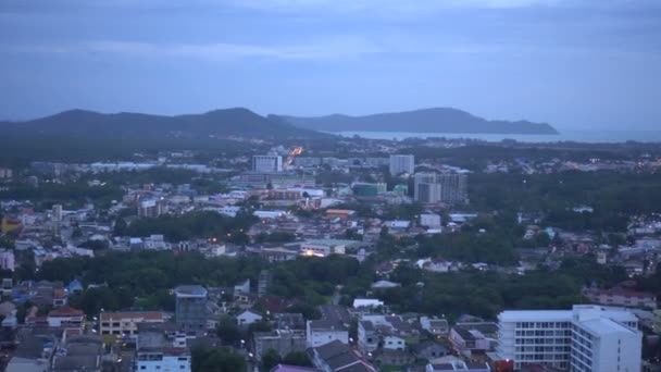 Punto di vista di Phuket da Range Hill, Thailandia — Video Stock