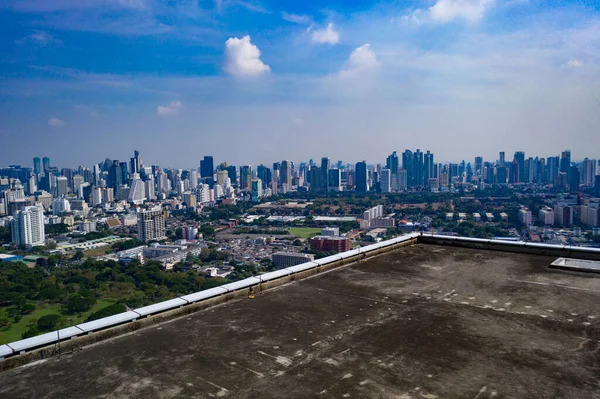 Şehrin Tepesinden Bangkok Çatısı Kopyalama Alanı — Stok fotoğraf