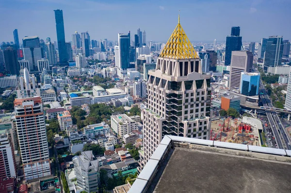 Copyspace Azotea Bangkok Desde Parte Superior Ciudad — Foto de Stock