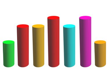 çubuk grafik birçok renklerde llustration