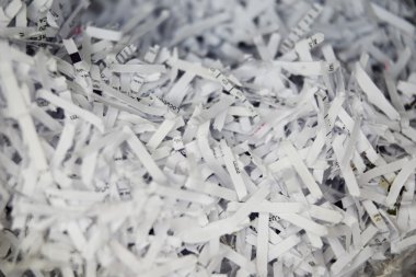Close Up of Shredded Paper Documents clipart