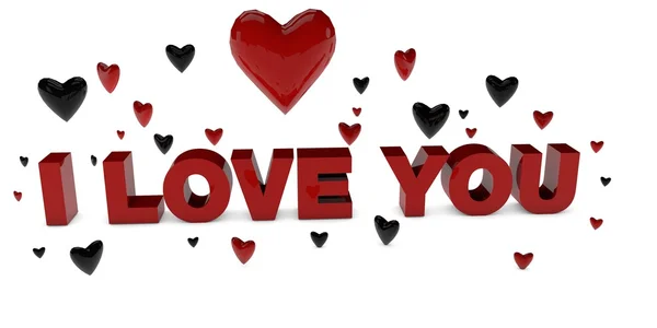 I love you 3d — Stock Photo, Image