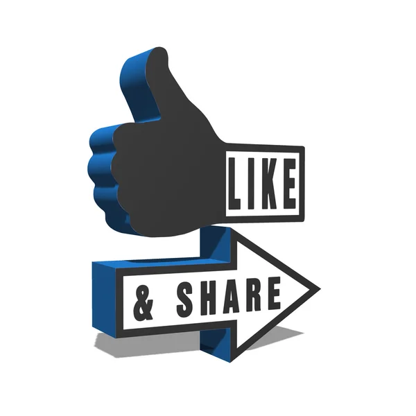 Like și Share Thumbs Up — Fotografie, imagine de stoc